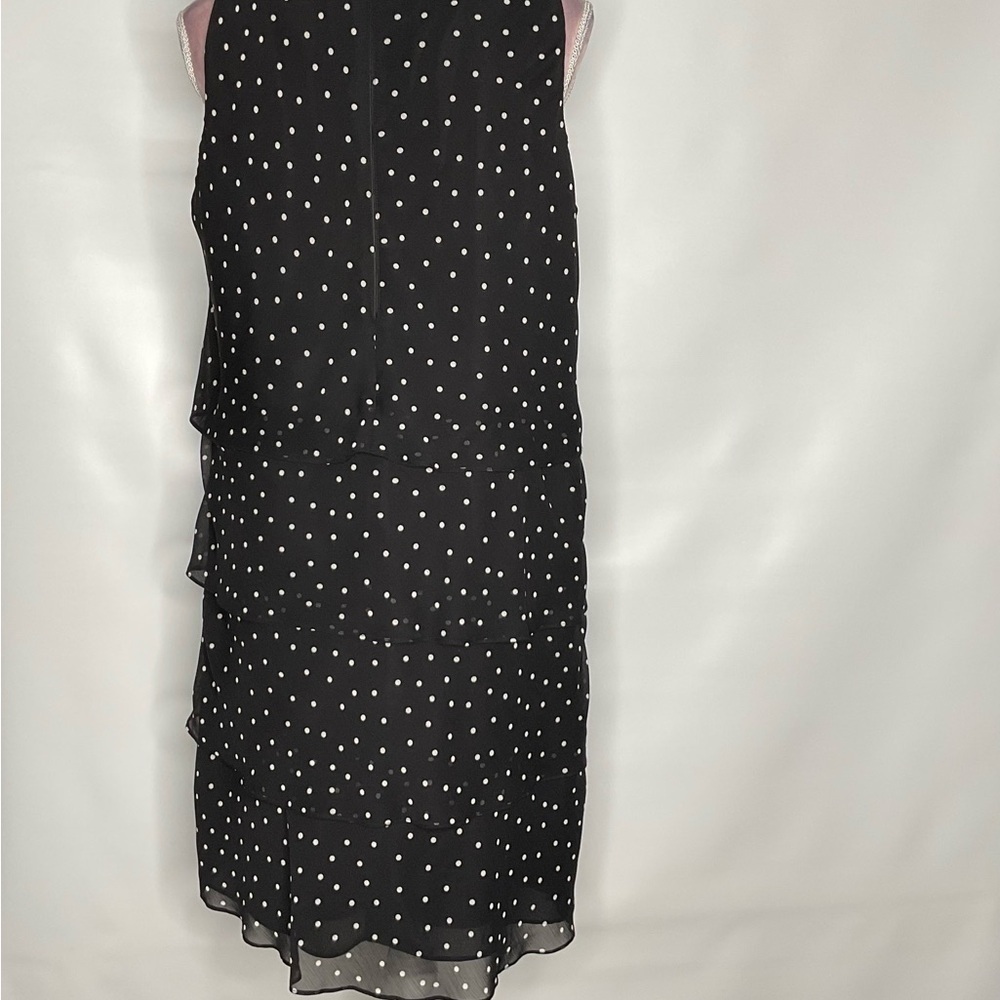 Tahari polka dot tiered dress. - Picture 9 of 10